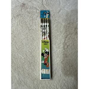 Disney Vintage 1987 Set 4 Wooden Pencils Mickey Mouse Sports 80s New